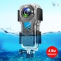 עבור insta360 אחד Rs 1 אינץ 'מהדורה 360 מהדורה של Puluz 40M מארז דיור אטום למים מתחת למים