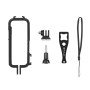 Für Insta360 X3 Puluz Cold Schuh PC Plastikschutzrahmen mit Adapterhalterung & Schraube (schwarz)