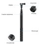 Puluz 110 cm metall selfie stick monopod med osynlig adapterbas och skruv för insta360 en rs / x2 / x3