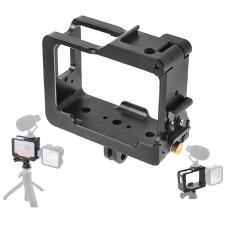 KF41288 For Insta360 One R Metal Cage Sports Camera Protection Frame with Dual Cold Shoes