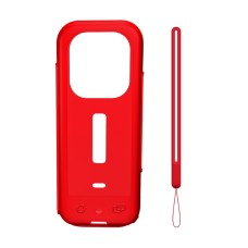 За защитен капак на силиконовия калъф Insta360 x3 с ръчна каишка (червено)