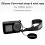 Cape de lente StarTrc + Case de silicona + correa de mano para DJI Osmo Action (negro)