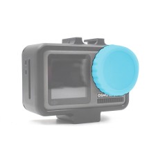 Capuchon de lentille en silicone dédié pour DJI Osmo Action (bleu)