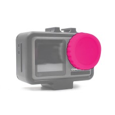 Tapa de lente de silicona dedicada para DJI Osmo Action (Rose Red)
