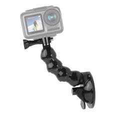 כוס יניקה לסתות גמישות מהדק גמיש עבור GoPro Hero11 שחור /גיבור 10 שחור /9 שחור /גיבור 8 מצלמות פעולה (שחור)