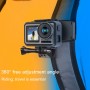 RUIGPRO 360 graders rotation Ryggsäck Rekmonterad klämmontering med skruv för GoPro Hero9 Black /Hero8 Black /7/6/5/5 Session /4 Session /4/3+ /3/2 /1, DJI Osmo Action, Xiaoyi och Andra actionkameror (svart)