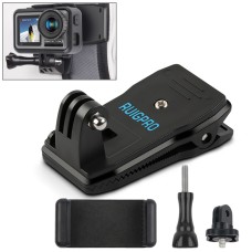 Ruigpro 360 градус ротационна раница Rec-Mounts Clip Clamp Mount + Phone Clamp за GoPro Hero9 Black /Hero8 Черно /7/6/5/5 сесия /4 сесия /4/3 + /3/2/1, DJI Osmo Action, Xiaoyi и други екшън камери (черни)