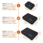 RuigPro Shockproof nepromokavá přenosná skříňka pro akci DJI Osmo, velikost: 28 cm x 19,7 cm x 6,8 cm (černá)