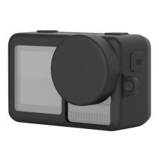 Silicone Protective Case with Lens Cover & Lanyards for DJI Osmo Action (Black)