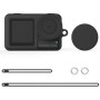 Защитен калъф със силиконов с покритие на обектива и ремъци за действие на DJI Osmo (Black)