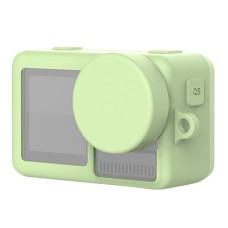 带有镜头盖和挂绳的硅胶保护盒，用于DJI OSMO动作（草绿）