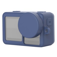 Silikonowy obudowa ochronna z osłoną soczewki i smyczami dla DJI Osmo Action (niebieski)