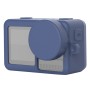Caso protector de silicona con cubierta de lente y cordones para DJI Osmo Action (azul)