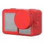 Case di protezione in silicone con copertura per lenti e cordini per DJI Osmo Action (Red)