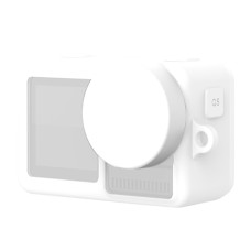 Cubierta de lente protectora de silicona para DJI Osmo Action (blanco)
