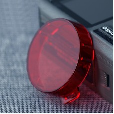 Snap-on kulatý tvar barevného objektivu filtr pro DJI Osmo Action (červená)