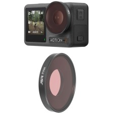 Filtro lente a colori per immersioni JSR per DJI Osmo Action 3 / GoPro Hero11 Black / Hero10 Black / Hero9 Black (Pink)