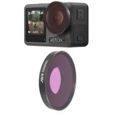 Filtro lente a colori per immersioni JSR per DJI Osmo Action 3 / GoPro Hero11 Black / Hero10 Black / Hero9 Black (Purple)