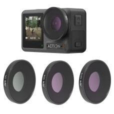 JSR 3 i 1 CPL ND8 ND16 Lensfilter för DJI Osmo Action 3 / GoPro Hero11 Black / Hero10 Black / Hero9 Black