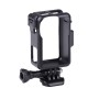 For DJI Osmo Action 3 Vertical Plastic Protective Frame Cage with Cold Shoes (Black)