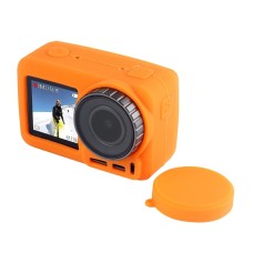 PULUZ Silicone Protective Case with Lens Cover for DJI Osmo Action(Orange)