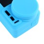 Puluz有机硅保护外壳，带有DJI OSMO动作的镜头盖（蓝色）
