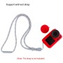 Puluz Silikon Protective Ochratu z osłoną soczewki dla DJI OSMO Action (czerwony)
