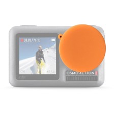 PULUZ Silicone Protective Lens Cover for DJI Osmo Action(Orange)