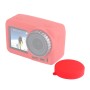 Cubierta de lente protectora de silicona Puluz para DJI Osmo Action (rojo)