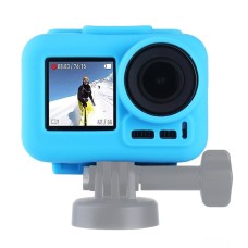 PULUZ Silicone Protective Case for DJI Osmo Action with Frame(Blue)