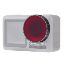 Филтър за цветен обектив Puluz Diving за DJI Osmo Action (червено)