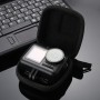 Bolsa de almacenamiento de fibra de carbono portátil Puluz Mini para DJI Osmo Action, GoPro, Mijia, Xiaoyi y otras cámaras de tamaño similar