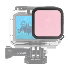 Puluz Housing Diving Color Lens Filtre pour DJI Osmo Action (rose)