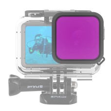 Puluz Housing Diving Color Lens Filtre pour DJI Osmo Action (Purple)