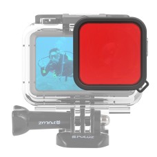 Puluz Housing Diving Color Lens Filtre pour DJI OSMO Action (rouge)