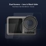 Puluz Lens + передній і задній РК -дисплей 9H 2,5D загартована скляна плівка для DJI Osmo Action