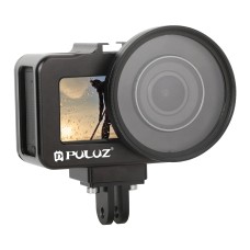 [US Warehouse] PULUZ Housing Shell CNC Aluminum Alloy Protective Cage with 52mm UV Lens for DJI Osmo Action