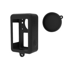 Para DJI OSMO Action 3 Cape de lente de caja protectora de silicona (negro)