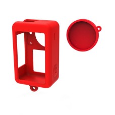 Para DJI OSMO Action 3 Cape de lente de caja protectora de silicona (rojo)