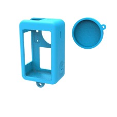 Para DJI OSMO Action 3 Cape de lente de caja protectora de silicona (azul)
