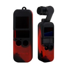 Non-slip Dust-proof Cover Silicone Sleeve for DJI OSMO Pocket(Black Red)