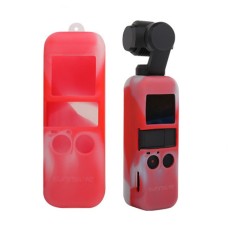 Non-slip Dust-proof Cover Silicone Sleeve for DJI OSMO Pocket(Red + White)