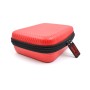 Startrc szén textúrájú vízálló PU tároló táska DJI Osmo Pocket Gimble Camera -hoz (piros)