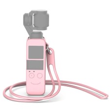 Case de cubierta de silicona corporal con correa de cuello de silicona de 38 cm para el bolsillo DJI Osmo (rosa)