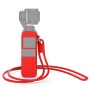 Case de cubierta de silicona corporal con correa de cuello de silicona de 38 cm para el bolsillo DJI Osmo (rojo)