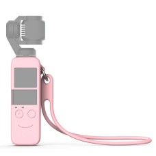 Body Silicone Cover Case with 19cm Silicone Wrist Strap for DJI OSMO Pocket (Pink)