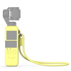 Kroppssilikonskydd med 19 cm silikonhandledrem för DJI Osmo Pocket (Lemon Yellow)