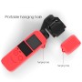 Body Silicone Cover Case with 19cm Silicone Wrist Strap for DJI OSMO Pocket (Red)