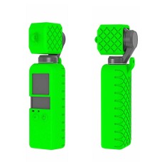 PULUZ  2 in 1 Diamond Texture Silicone Cover Case Set for DJI OSMO Pocket(Green)