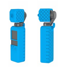 PULUZ  2 in 1 Diamond Texture Silicone Cover Case Set for DJI OSMO Pocket(Blue)